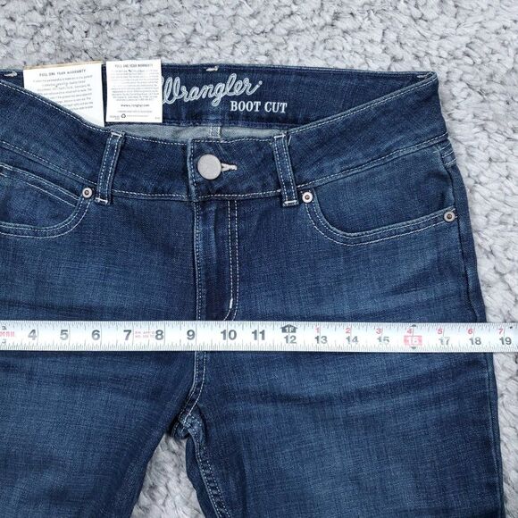 Wrangler Women's Essential Bootcut Jeans Dark Wash Size 28 5 x 34 Stretch - Picture 8 of 9